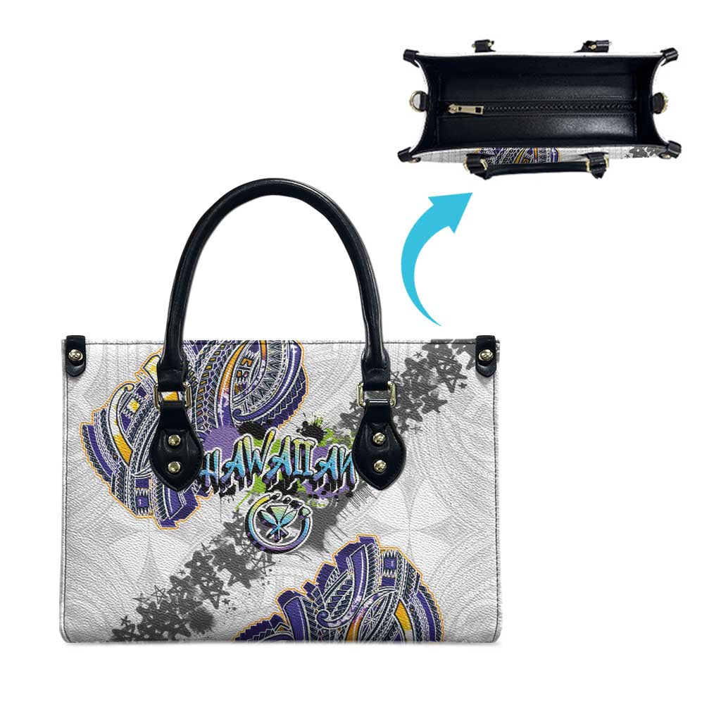 Traditional Art Hawaiian Kakau Tattoos Leather Bag Graffiti Style LT03 - Polynesian Pride
