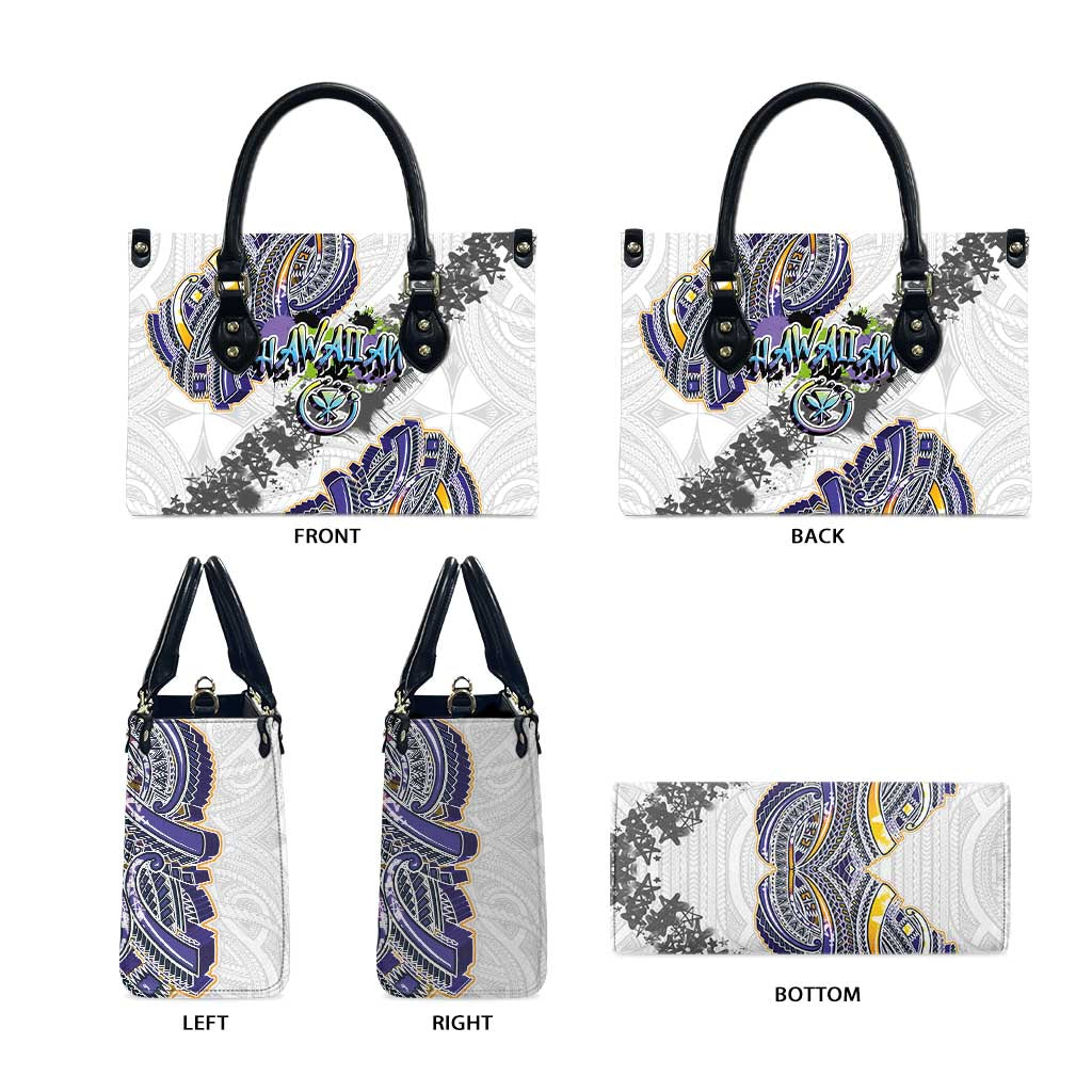 Traditional Art Hawaiian Kakau Tattoos Leather Bag Graffiti Style LT03 - Polynesian Pride