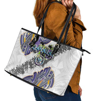 Traditional Art Hawaiian Kakau Tattoos Leather Tote Bag Graffiti Style LT03 - Polynesian Pride