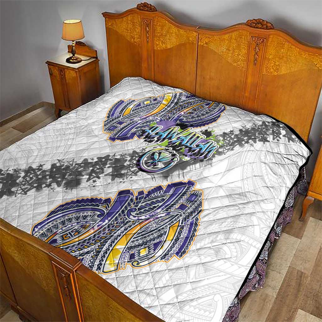 Traditional Art Hawaiian Kakau Tattoos Quilt Graffiti Style - Polynesian Pride