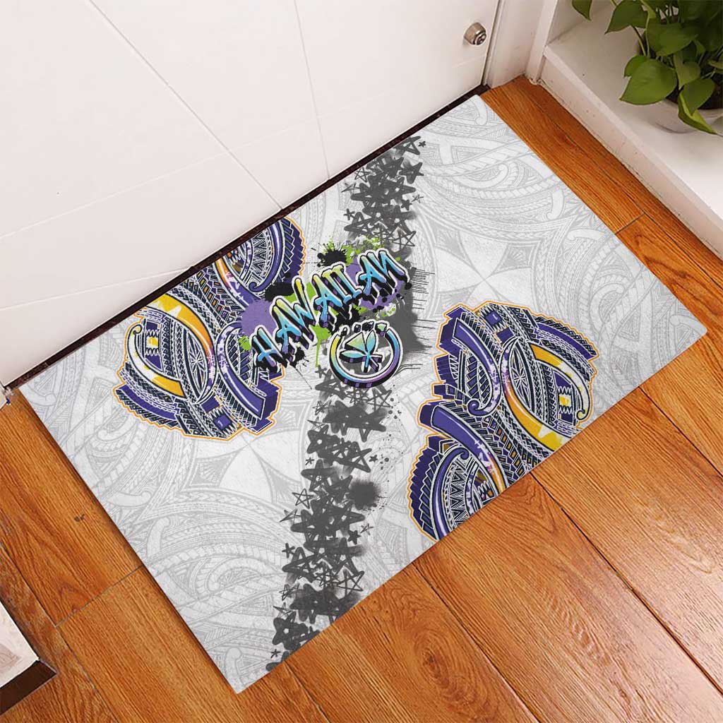 Traditional Art Hawaiian Kakau Tattoos Rubber Doormat Graffiti Style LT03 - Polynesian Pride