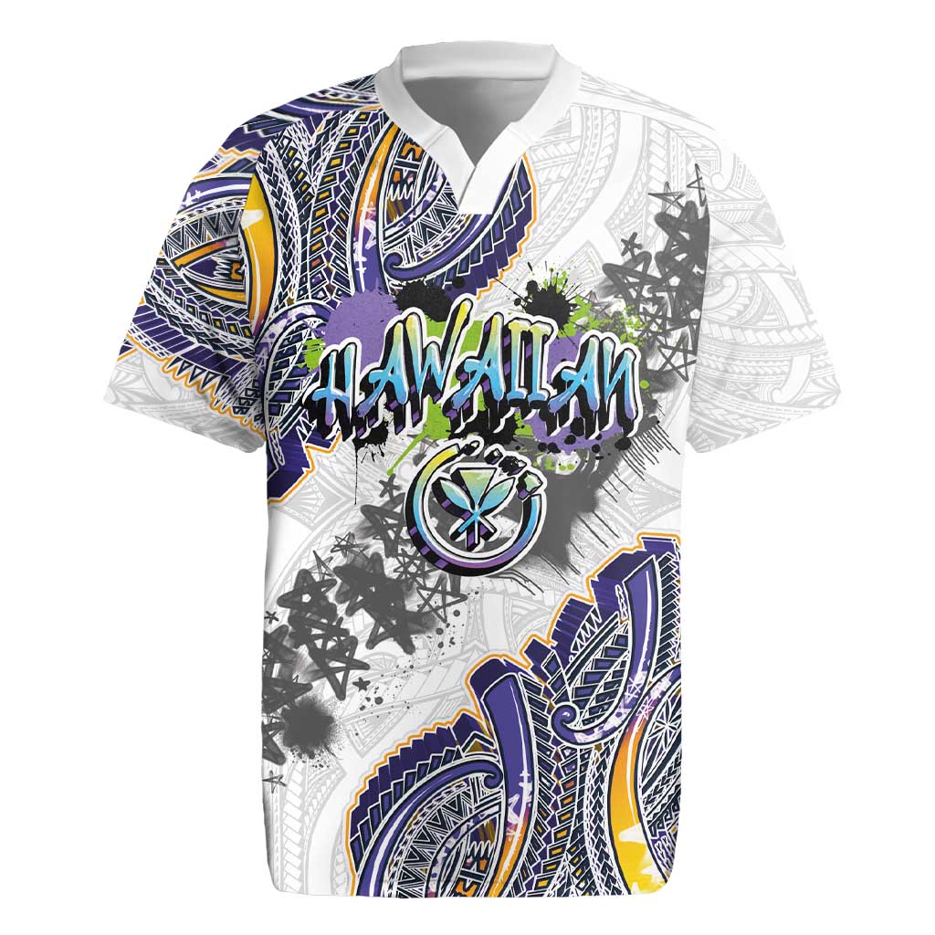 Traditional Art Hawaiian Kakau Tattoos Rugby Jersey Graffiti Style - Polynesian Pride