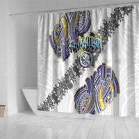 Traditional Art Hawaiian Kakau Tattoos Shower Curtain Graffiti Style - Polynesian Pride
