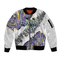Traditional Art Hawaiian Kakau Tattoos Sleeve Zip Bomber Jacket Graffiti Style - Polynesian Pride