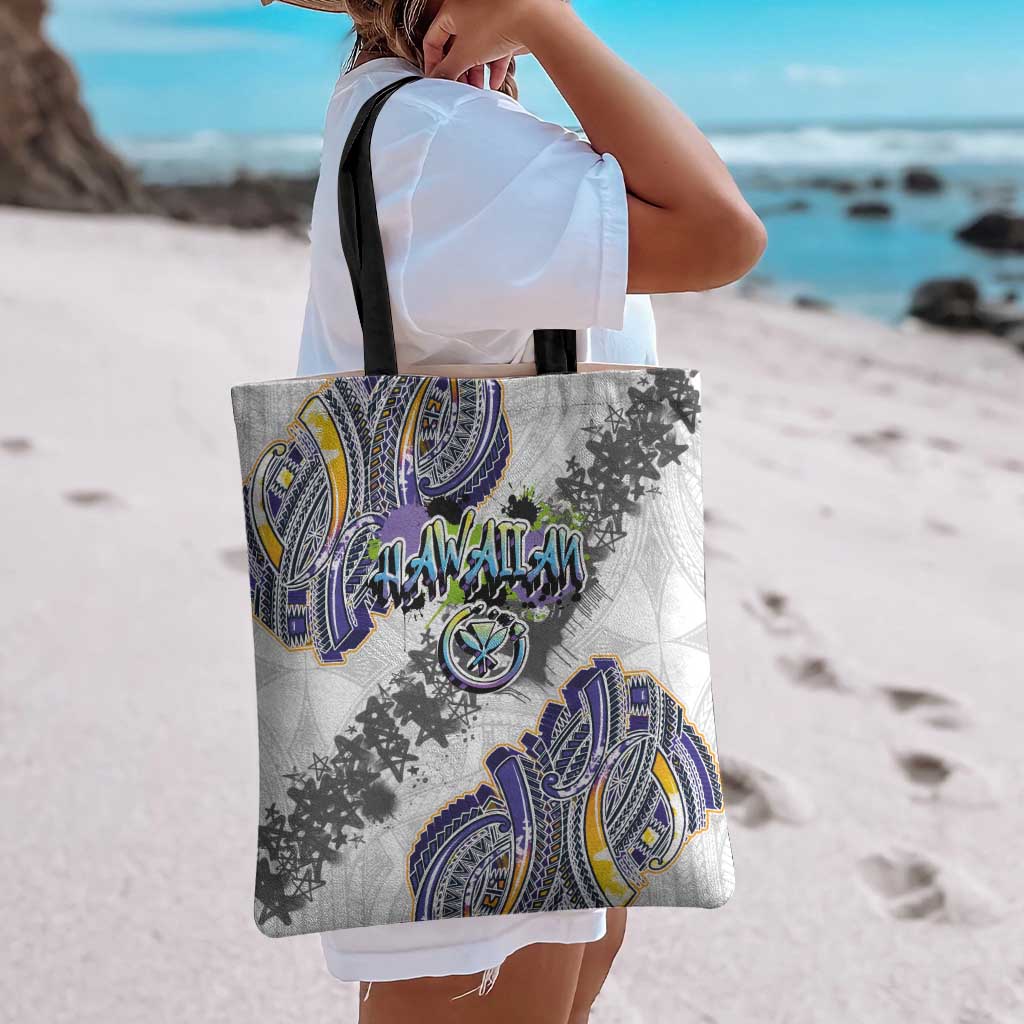 Traditional Art Hawaiian Kakau Tattoos Tote Bag Graffiti Style - Polynesian Pride