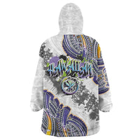 Traditional Art Hawaiian Kakau Tattoos Wearable Blanket Hoodie Graffiti Style LT03 - Polynesian Pride