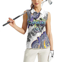 Traditional Art Hawaiian Kakau Tattoos Women Sleeveless Polo Shirt Graffiti Style LT03 - Polynesian Pride