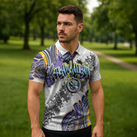 Traditional Art Hawaiian Kakau Tattoos Zipper Polo Shirt Graffiti Style - Polynesian Pride