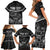 Custom Hawaii Warrior Family Matching Short Sleeve Bodycon Dress and Hawaiian Shirt Kakau Quilt Pattern LT03 - Polynesian Pride