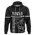 Custom Hawaii Warrior Zip Hoodie Kakau Quilt Pattern LT03 Pullover Hoodie Black - Polynesian Pride