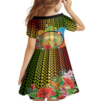Hawaii Womens Day Wahine Family Matching Off Shoulder Short Dress and Hawaiian Shirt Strong Beautiful Woman with Kakau Style LT03 - Polynesian Pride