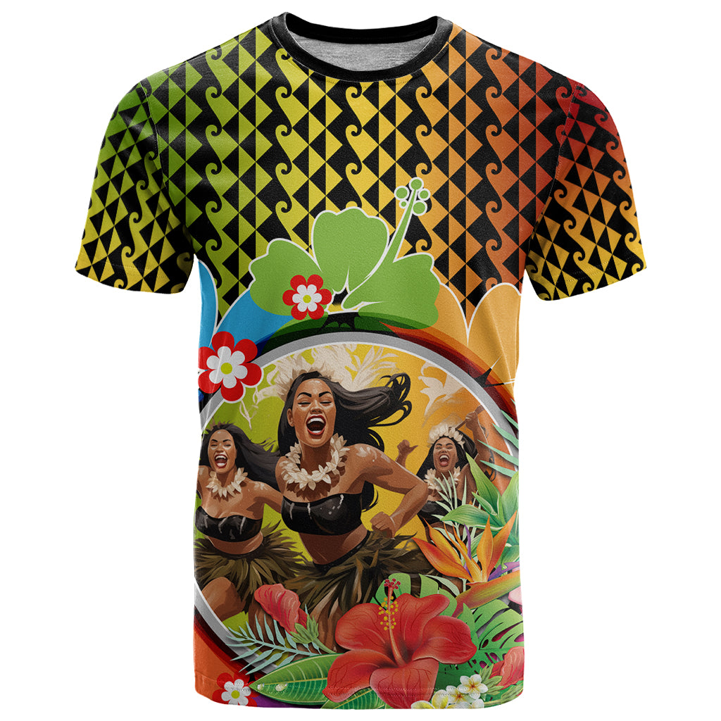 Hawaii Womens Day Wahine T Shirt Strong Beautiful Woman with Kakau Style LT03 Red - Polynesian Pride