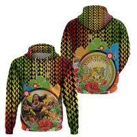 Hawaii Womens Day Wahine Zip Hoodie Strong Beautiful Woman with Kakau Style LT03 - Polynesian Pride