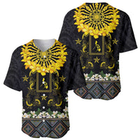 Flores de Mayo and Filipino Fiesta Baseball Jersey The Sun-Jasmine and Polynesian Yakan Tattoo Barong Style