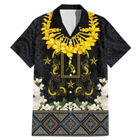 Flores de Mayo and Filipino Fiesta Family Matching Mermaid Dress and Hawaiian Shirt The Sun-Jasmine and Polynesian Yakan Tattoo Barong Style