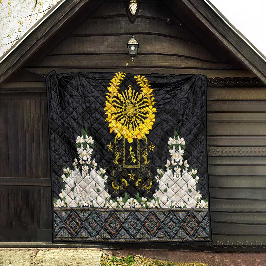 Flores de Mayo and Filipino Fiesta Quilt The Sun-Jasmine and Polynesian Yakan Tattoo Barong Style