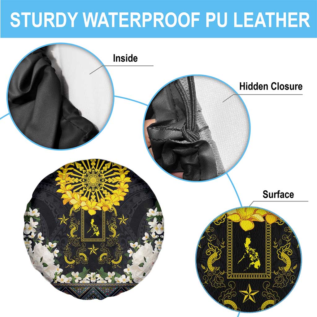 Flores de Mayo and Filipino Fiesta Spare Tire Cover The Sun-Jasmine and Polynesian Yakan Tattoo Barong Style