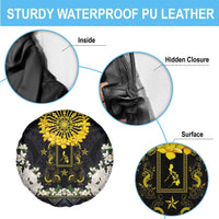 Flores de Mayo and Filipino Fiesta Spare Tire Cover The Sun-Jasmine and Polynesian Yakan Tattoo Barong Style