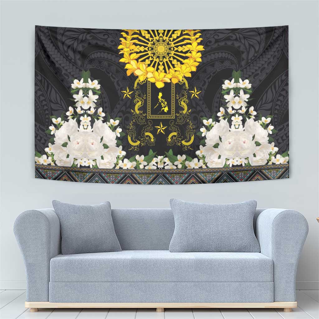 Flores de Mayo and Filipino Fiesta Tapestry The Sun-Jasmine and Polynesian Yakan Tattoo Barong Style
