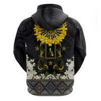 Flores de Mayo and Filipino Fiesta Zip Hoodie The Sun-Jasmine and Polynesian Yakan Tattoo Barong Style