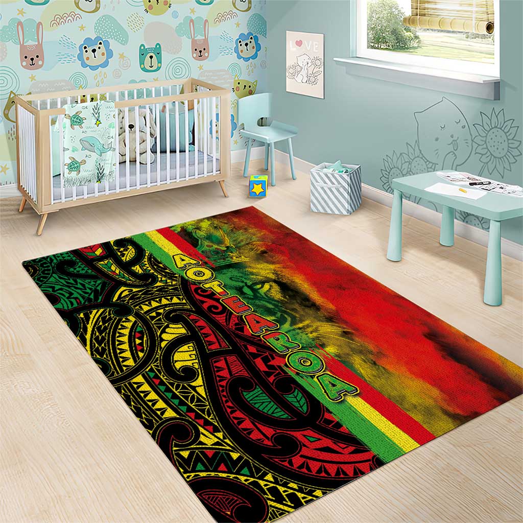 Aotearoa Reggae Area Rug Maori Reggae-One Love