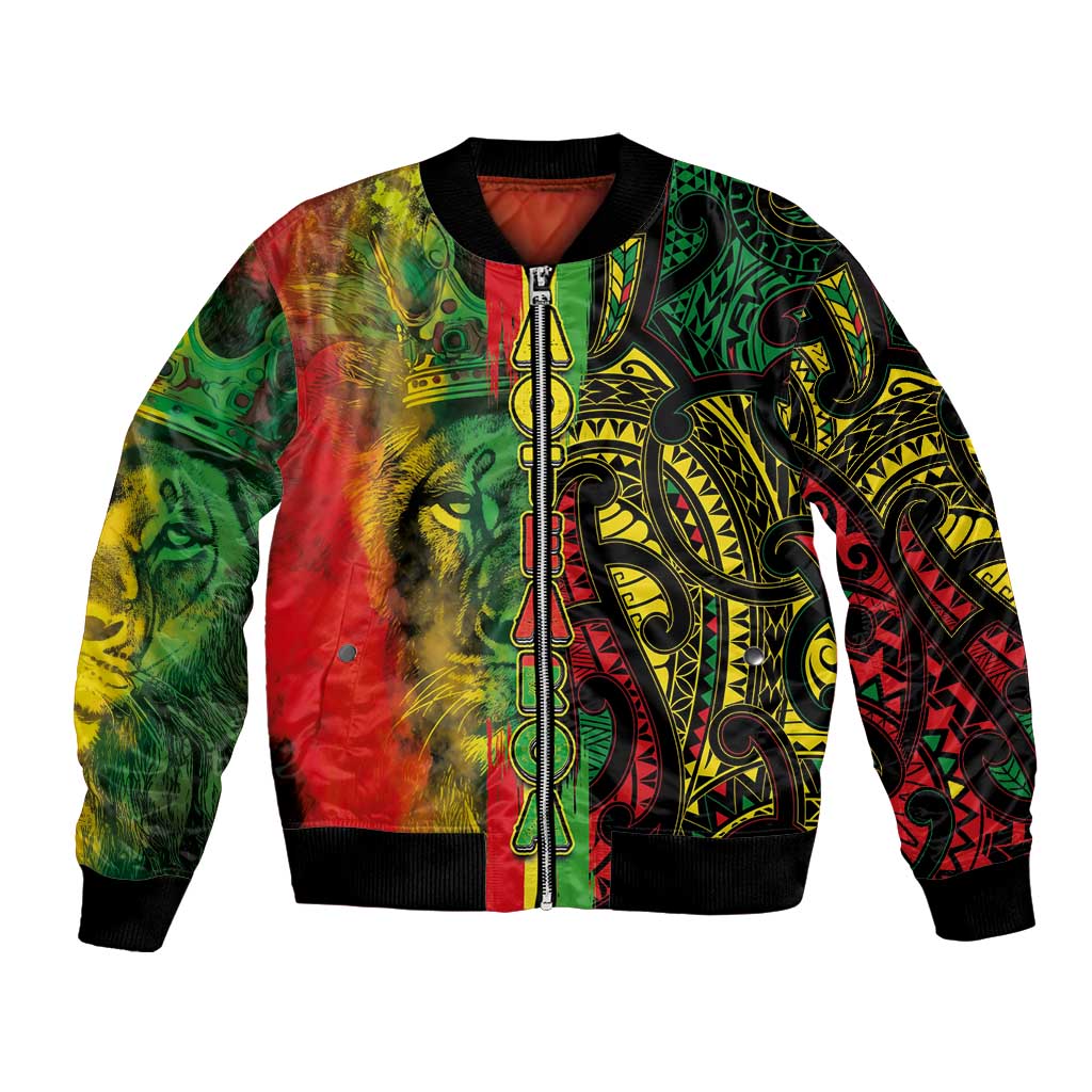 Aotearoa Reggae Bomber Jacket Maori Reggae-One Love