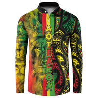 Aotearoa Reggae Button Sweatshirt Maori Reggae-One Love
