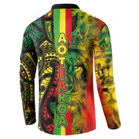 Aotearoa Reggae Button Sweatshirt Maori Reggae-One Love