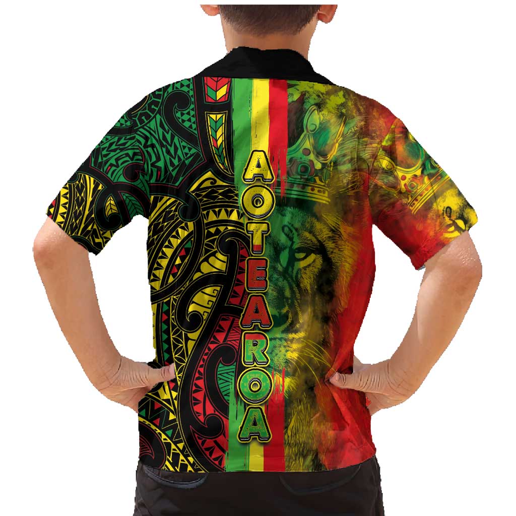 Aotearoa Reggae Family Matching Mermaid Dress and Hawaiian Shirt Maori Reggae-One Love