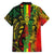 Aotearoa Reggae Family Matching Short Sleeve Bodycon Dress and Hawaiian Shirt Maori Reggae-One Love