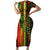 Aotearoa Reggae Family Matching Short Sleeve Bodycon Dress and Hawaiian Shirt Maori Reggae-One Love