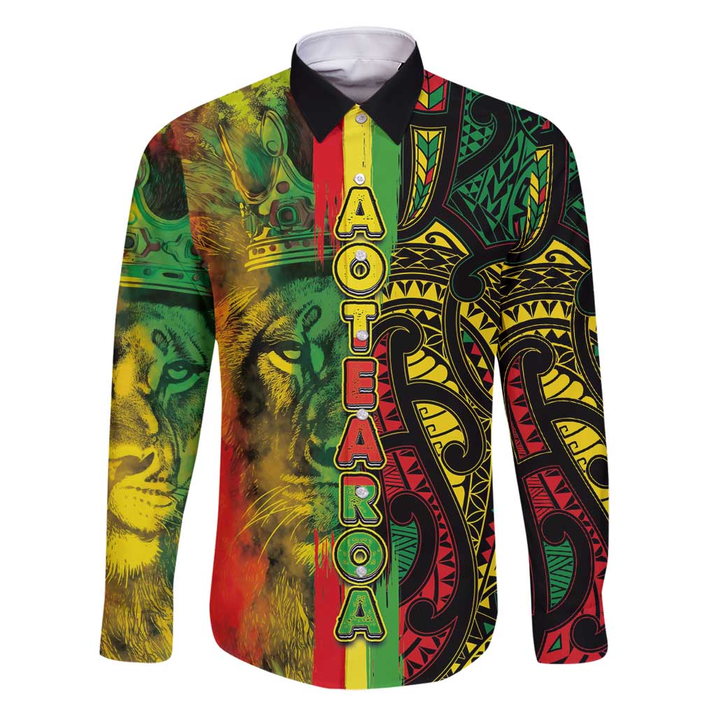 Aotearoa Reggae Family Matching Tank Maxi Dress and Hawaiian Shirt Maori Reggae-One Love