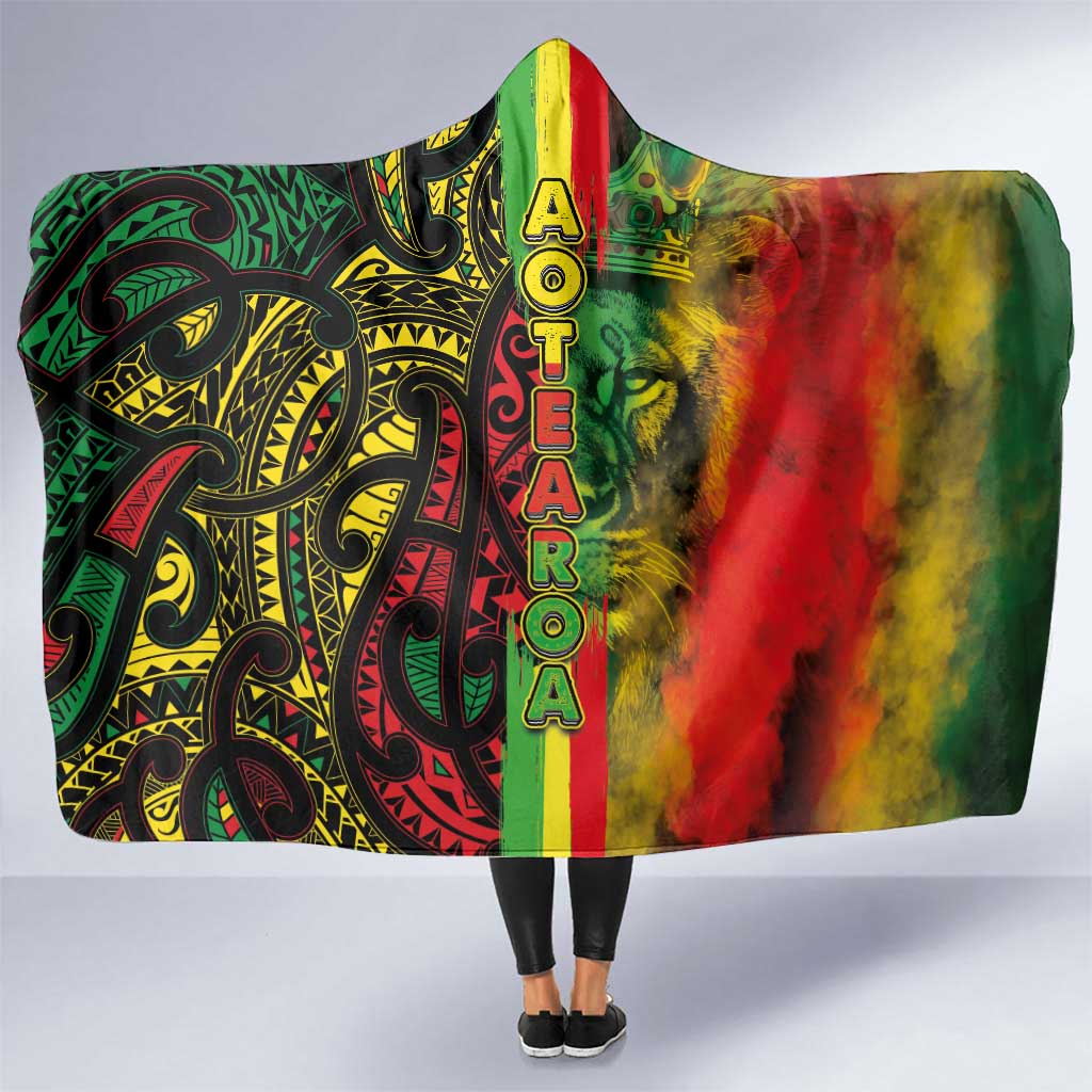 Aotearoa Reggae Hooded Blanket Maori Reggae-One Love LT03 One Size Reggae - Polynesian Pride
