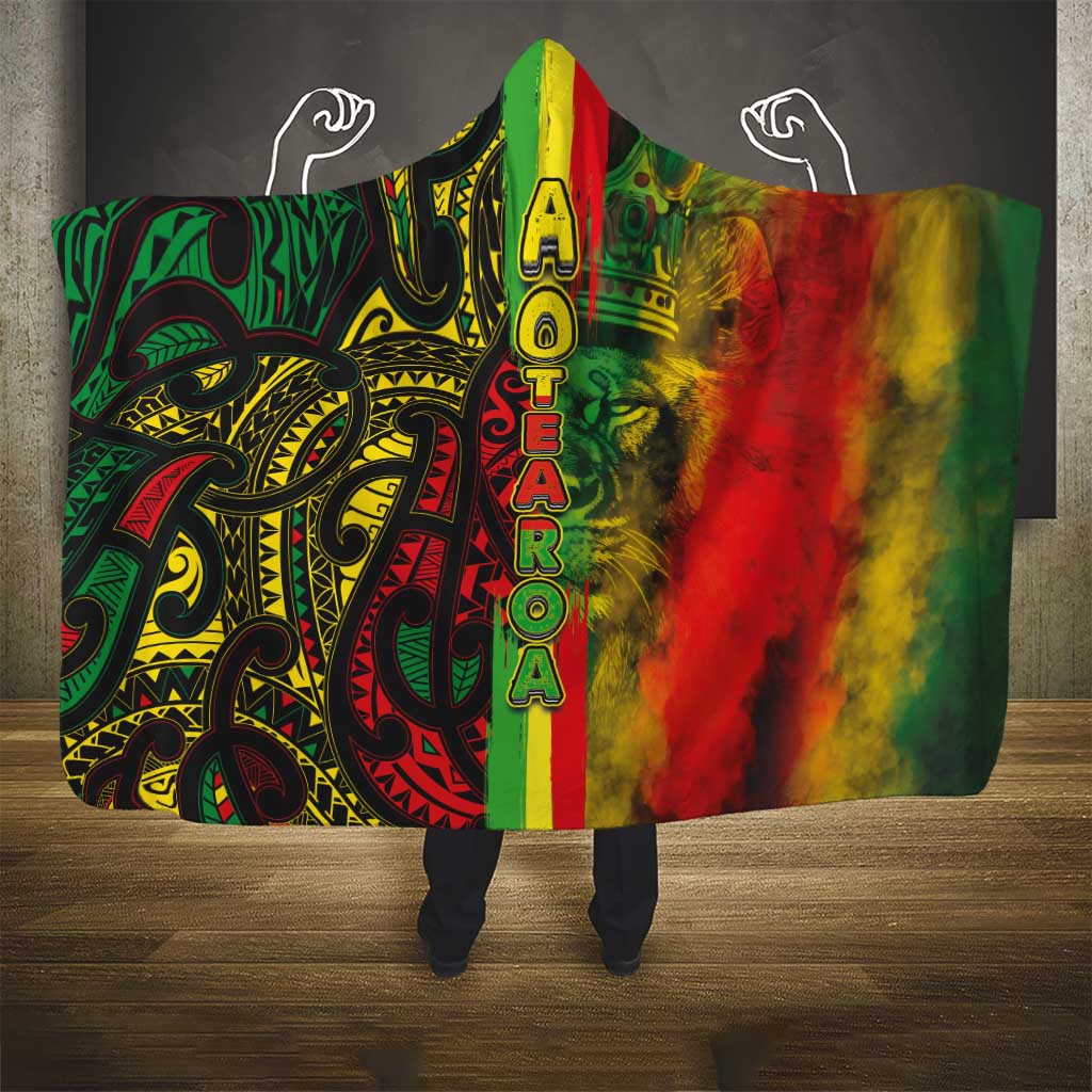 Aotearoa Reggae Hooded Blanket Maori Reggae-One Love LT03 - Polynesian Pride