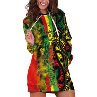 Aotearoa Reggae Hoodie Dress Maori Reggae-One Love LT03 Reggae - Polynesian Pride