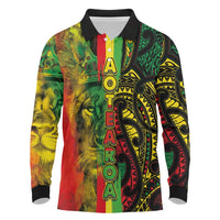 Aotearoa Reggae Long Sleeve Polo Shirt Maori Reggae-One Love