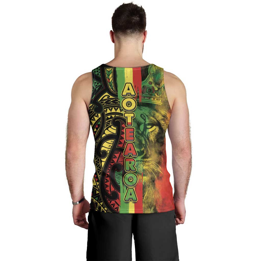 Aotearoa Reggae Men Tank Top Maori Reggae-One Love LT03 - Polynesian Pride