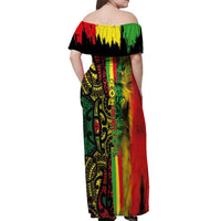 Aotearoa Reggae Off Shoulder Maxi Dress Maori Reggae-One Love LT03 - Polynesian Pride