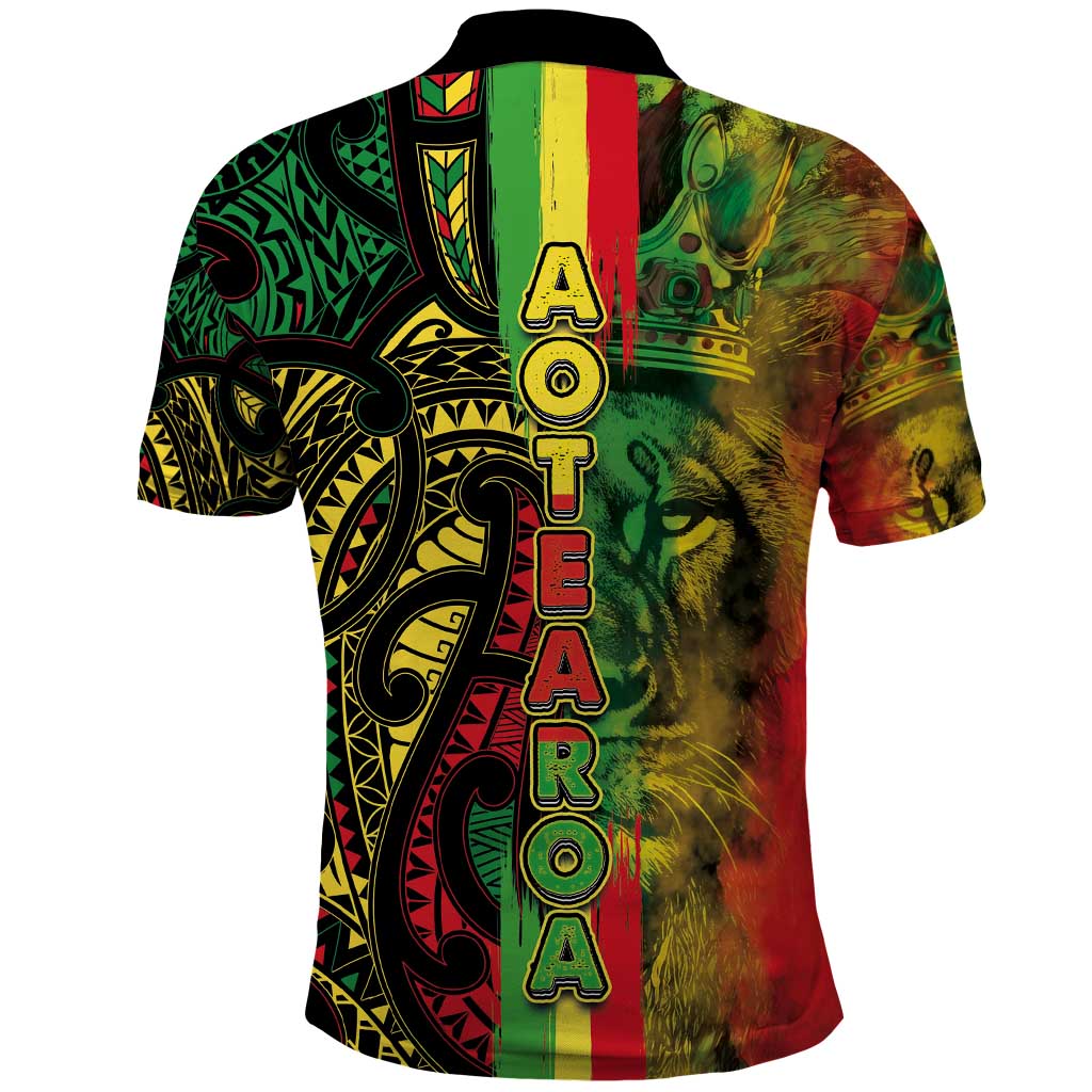 Aotearoa Reggae Polo Shirt Maori Reggae-One Love
