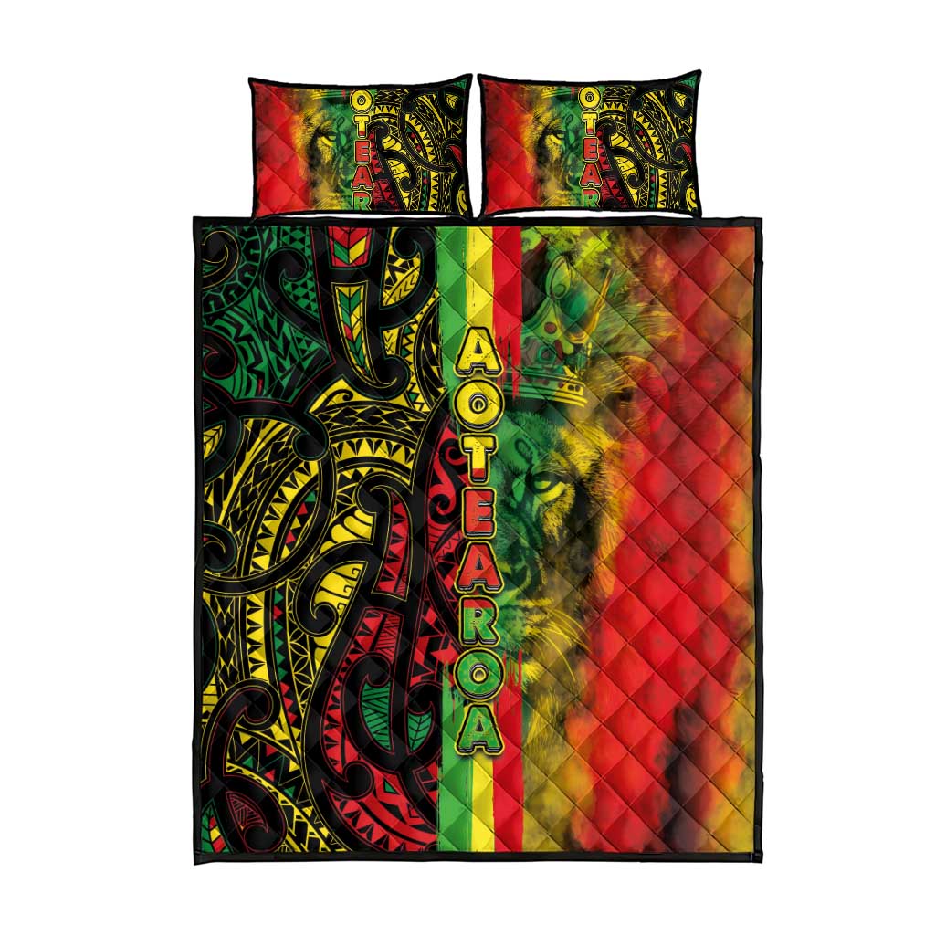 Aotearoa Reggae Quilt Bed Set Maori Reggae-One Love LT03 - Polynesian Pride