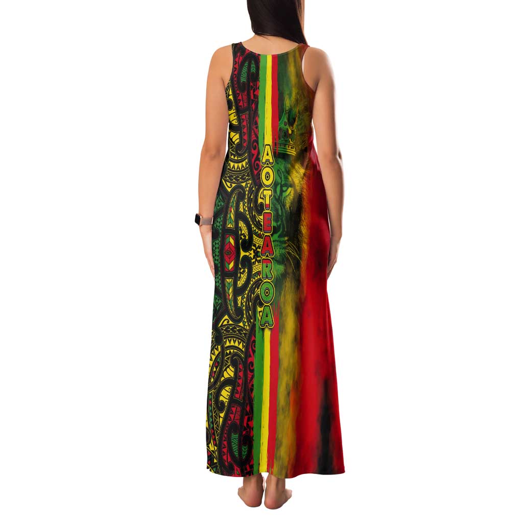 Aotearoa Reggae Tank Maxi Dress Maori Reggae-One Love LT03 - Polynesian Pride