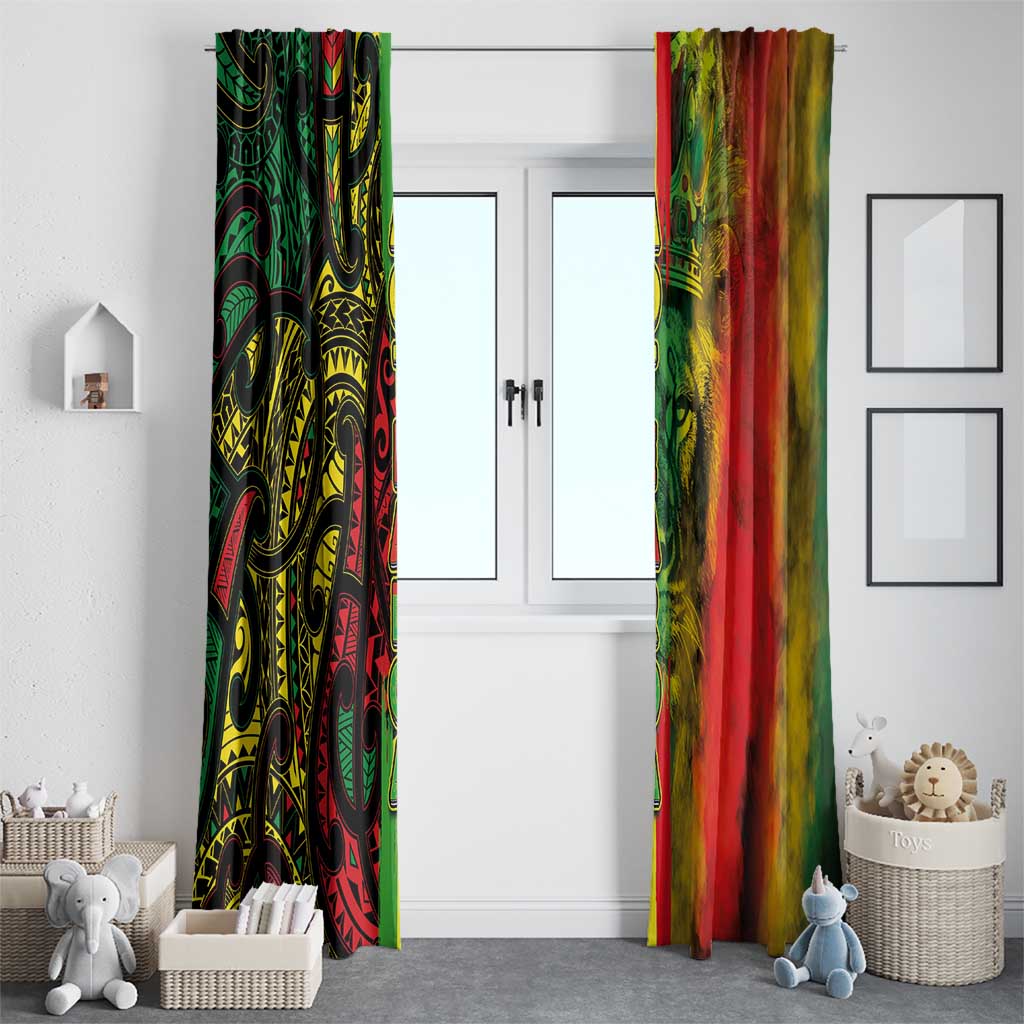Aotearoa Reggae Window Curtain Maori Reggae-One Love LT03 - Polynesian Pride