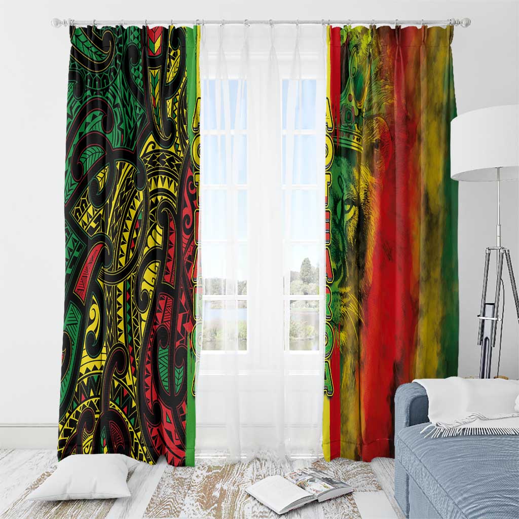 Aotearoa Reggae Window Curtain Maori Reggae-One Love LT03 - Polynesian Pride