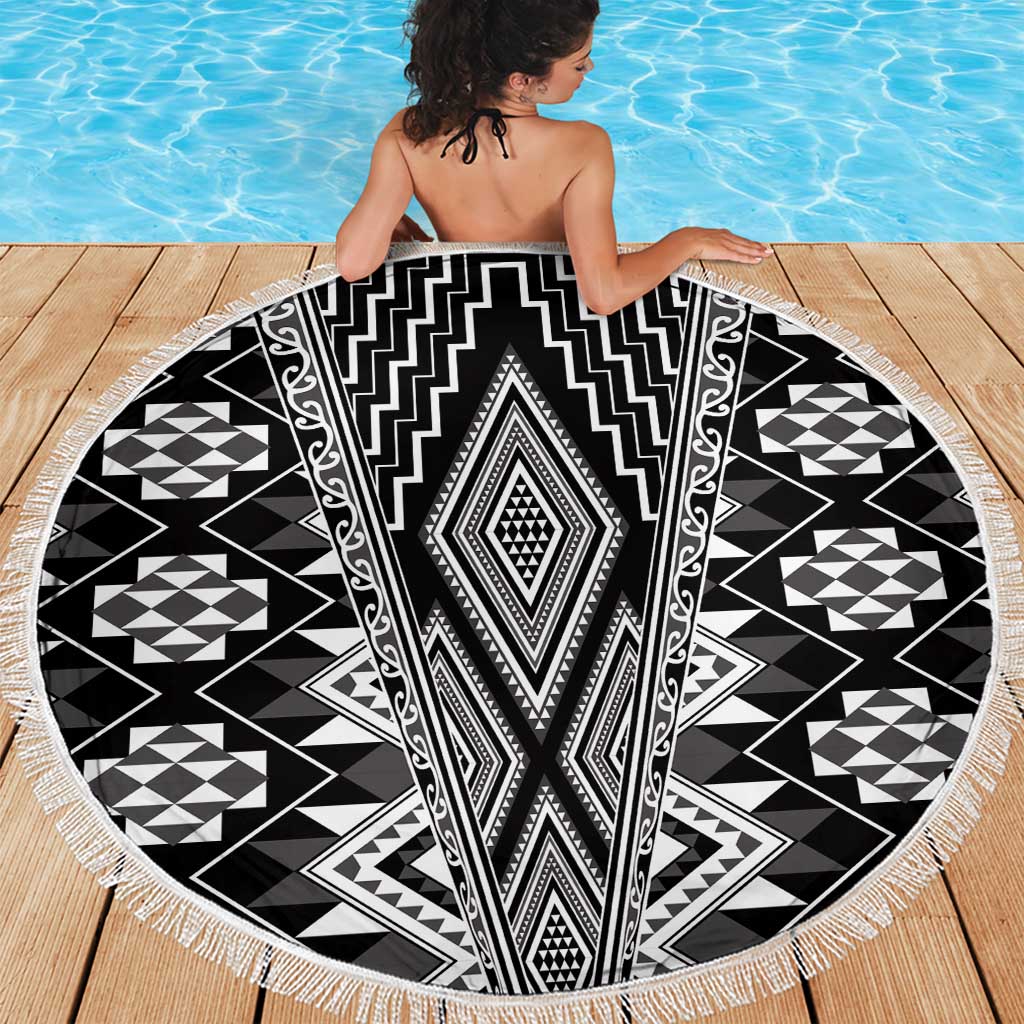 Aotearoa Tukutuku and Poutama Motif Classic Beach Blanket LT03 - Polynesian Pride
