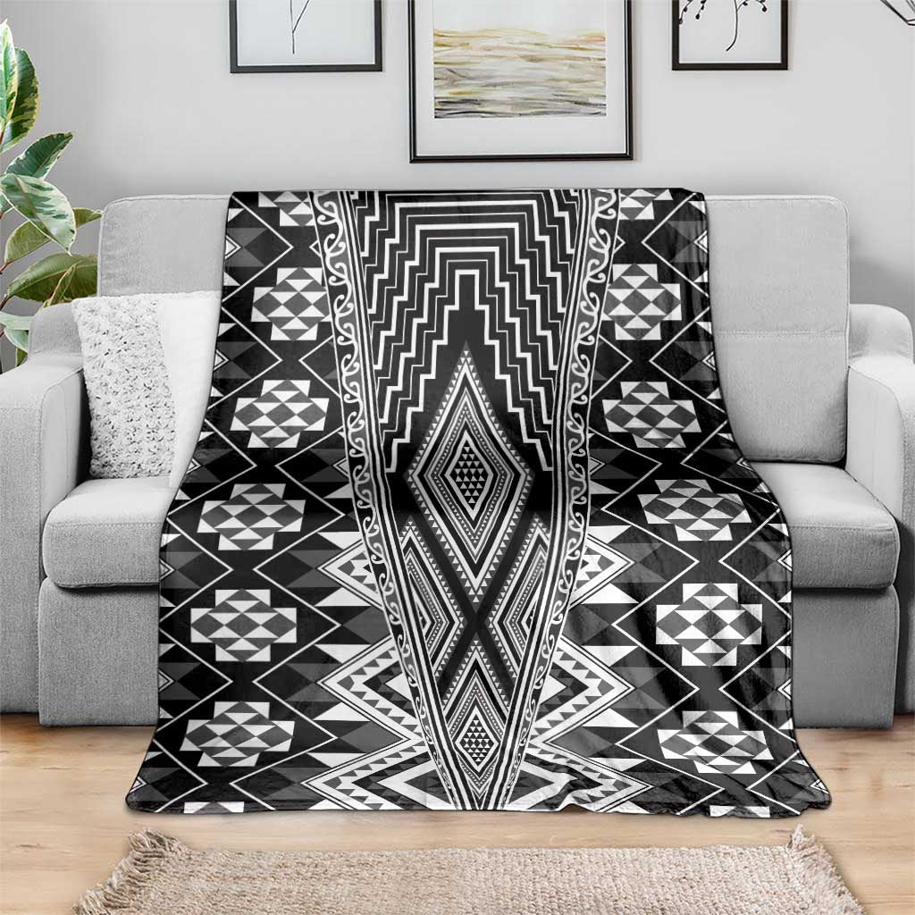 Aotearoa Tukutuku and Poutama Motif Classic Blanket LT03 - Polynesian Pride
