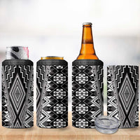 Aotearoa Tukutuku and Poutama Motif Classic 4 in 1 Can Cooler Tumbler LT03 - Polynesian Pride