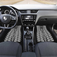 Aotearoa Tukutuku and Poutama Motif Classic Car Mats LT03 Set 2pcs - Front Gray - Polynesian Pride