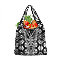 Aotearoa Tukutuku and Poutama Motif Classic Grocery Bag LT03 1-pack One Size Gray - Polynesian Pride