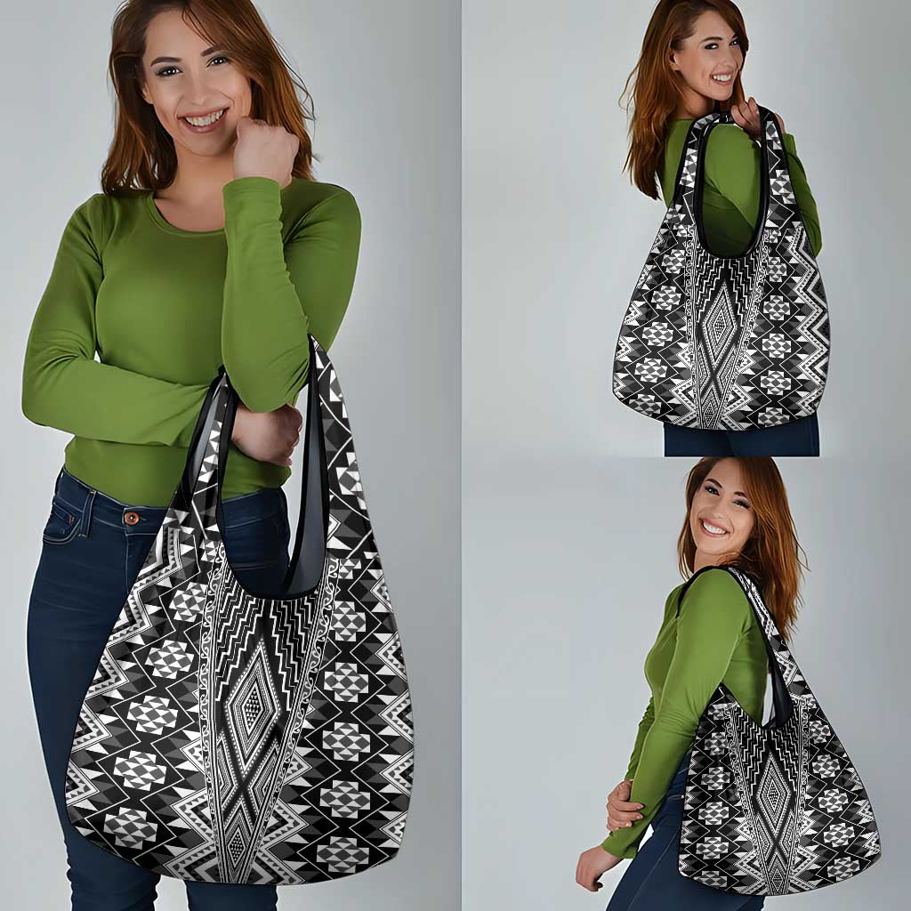 Aotearoa Tukutuku and Poutama Motif Classic Grocery Bag LT03 - Polynesian Pride