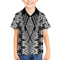Aotearoa Tukutuku and Poutama Motif Classic Kid Hawaiian Shirt